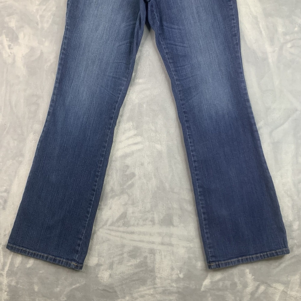 Nine West Vintage America Boho Bootcut Jeans 12/31 Blue Stretch Casual Whiskered - Picture 3 of 14